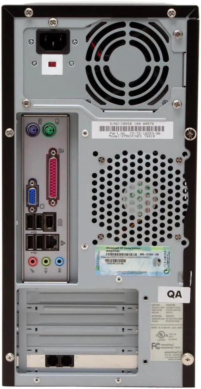 Alt view image 4 of 12 - eMachines Desktop PC T6410 3200+ 512MB DDR 160GB HDD ATI Radeon Xpress 200 Integrated Windows XP Home