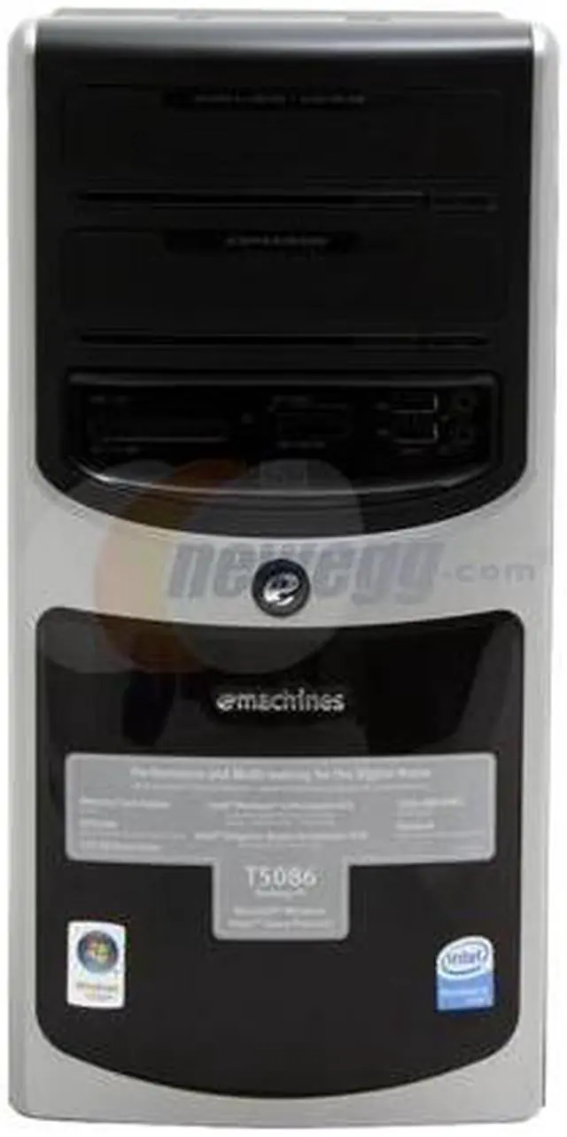 Alt view image 3 of 19 - eMachines Desktop PC T5086 - RA Intel Pentium 4 631 1GB DDR2 250GB HDD Intel GMA 950 Windows Vista Home Premium