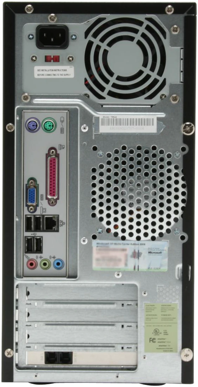 Refurbished: eMachines Desktop PC T6544 - RA 3700+ 1GB DDR2 250GB HDD ...