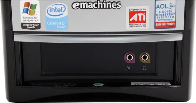 Alt view image 12 of 19 - eMachines Desktop PC W3503 - RA Intel Celeron D 356 512MB DDR 160GB HDD ATI Radeon Xpress 200 Integrated Windows XP Media Center Edition 2005