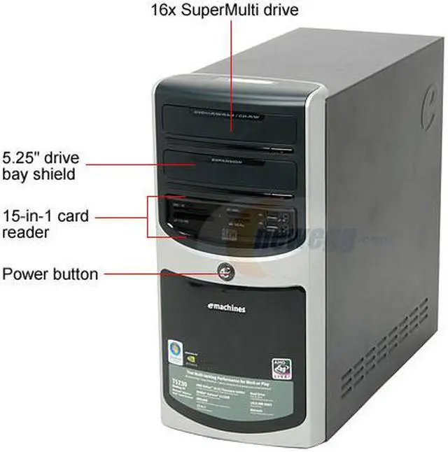 Refurbished: eMachines Desktop PC T5230 - RA 4400+ 1GB DDR2