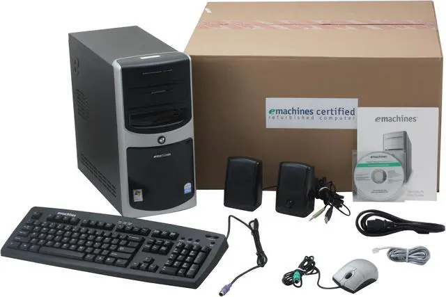 Alt view image 12 of 12 - eMachines Desktop PC W3622 - RA Intel Celeron 420 512MB DDR2 80GB HDD Intel GMA 950 Windows XP Home