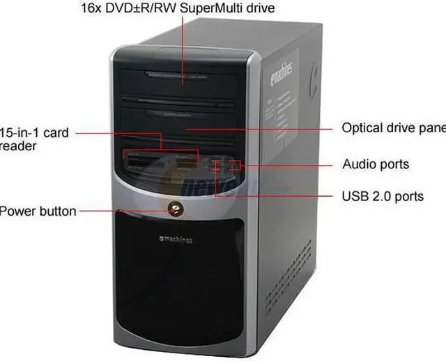 Alt view image 4 of 12 - eMachines Desktop PC T3626 - RA 3800+ (2.00 GHz) 1GB DDR2 160GB HDD NVIDIA GeForce 6100 Windows Vista Home Premium