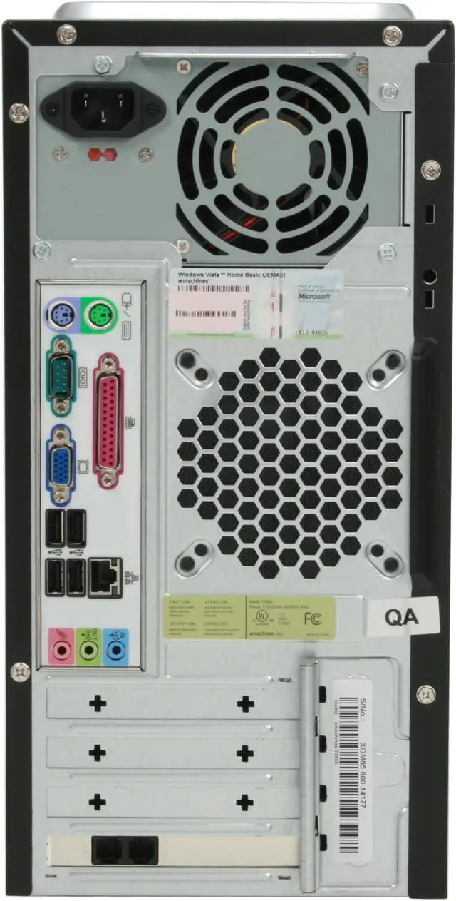 Alt view image 7 of 14 - eMachines Desktop PC T3656 Intel Celeron 440 1GB DDR2 160GB HDD Intel GMA 950 Windows Vista Home Basic