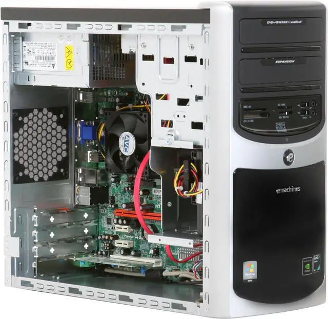 Alt view image 12 of 18 - eMachines Desktop PC ET1161-05 AMD Athlon 64 LE-1620 2GB DDR2 160GB HDD NVIDIA GeForce 6150 SE Windows Vista Home Basic