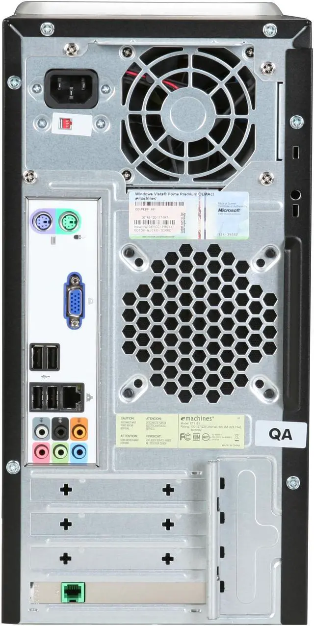 Alt view image 14 of 19 - eMachines Desktop PC ET1161-07 AMD Athlon X2 4050e 3GB DDR2 320GB HDD NVIDIA GeForce 6150 SE Windows Vista Home Premium