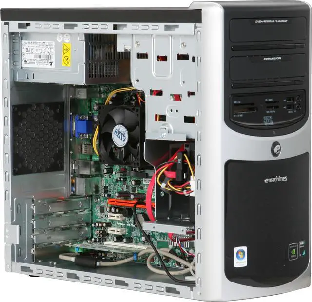 Alt view image 12 of 19 - eMachines Desktop PC ET1161-07 AMD Athlon X2 4050e 3GB DDR2 320GB HDD NVIDIA GeForce 6150 SE Windows Vista Home Premium