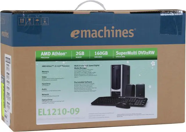 Alt view image 19 of 19 - eMachines Desktop PC EL1210-09 AMD Athlon 64 LE-1620 2GB DDR2 160GB HDD NVIDIA GeForce 8200 Windows Vista Home Premium