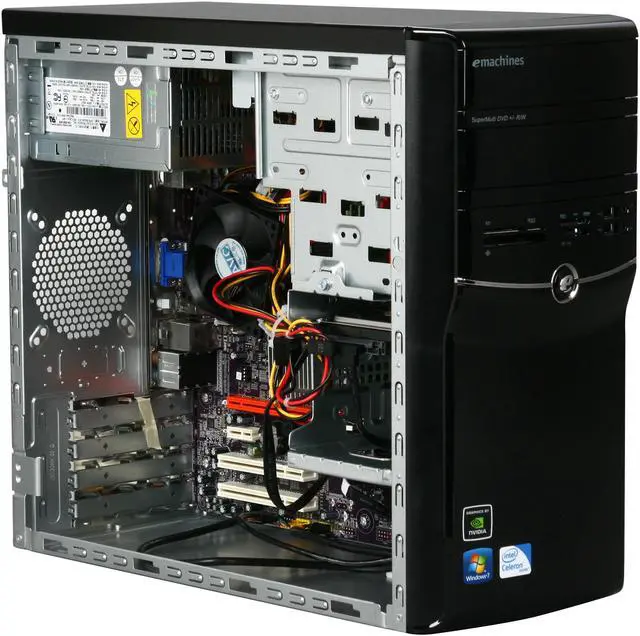 Alt view image 7 of 9 - eMachines Desktop PC ET1831-05 Intel Celeron 450 3GB DDR2 500GB HDD NVIDIA GeForce 7050 Windows 7 Home Premium 64-bit