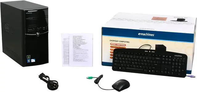 Alt view image 9 of 9 - eMachines Desktop PC ET1831-05 Intel Celeron 450 3GB DDR2 500GB HDD NVIDIA GeForce 7050 Windows 7 Home Premium 64-bit