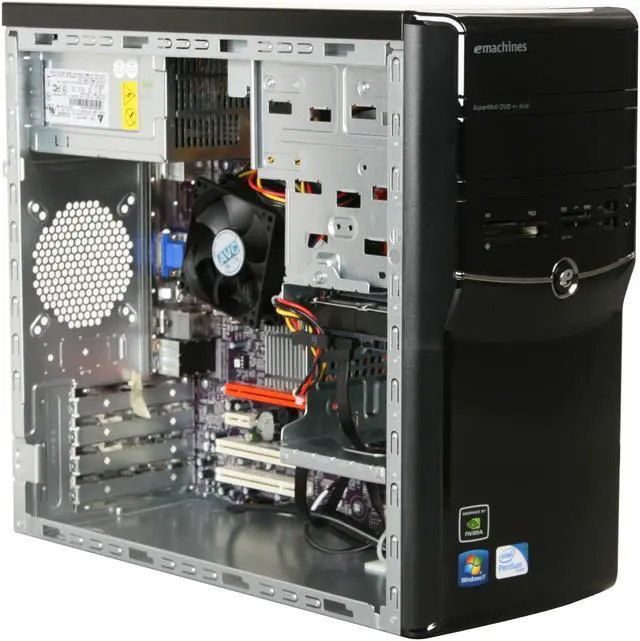 Alt view image 7 of 9 - eMachines Desktop PC ET1831-07 Intel Pentium E5400 4GB DDR2 750GB HDD NVIDIA GeForce 7050 Windows 7 Home Premium 64-bit