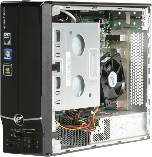 Alt view image 7 of 8 - eMachines Desktop PC EL1352-03 AMD Athlon II X2 240 4GB DDR3 500GB HDD NVIDIA GeForce 6150 SE Windows 7 Home Premium 64-bit