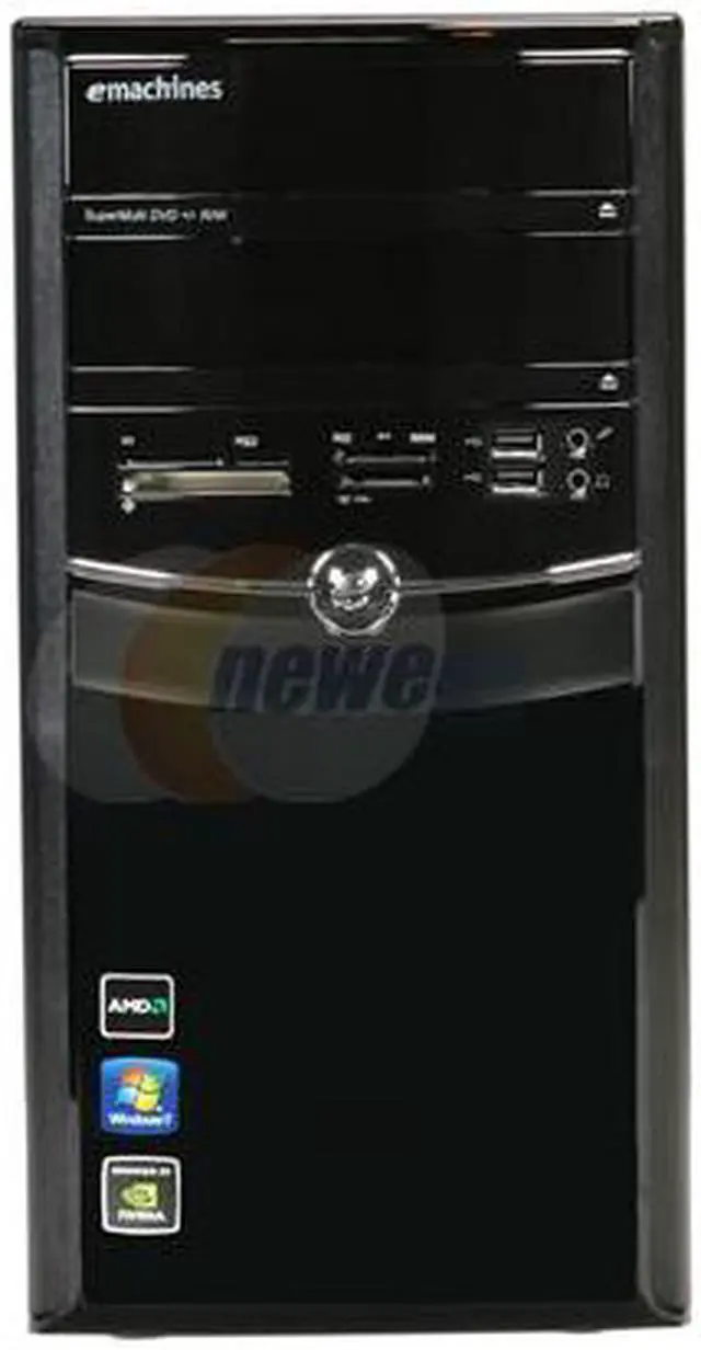 Alt view image 2 of 9 - eMachines Desktop PC ET1352-01 AMD Athlon II 160u 2GB DDR3 500GB HDD NVIDIA GeForce 6150 SE Windows 7 Home Premium 64-bit