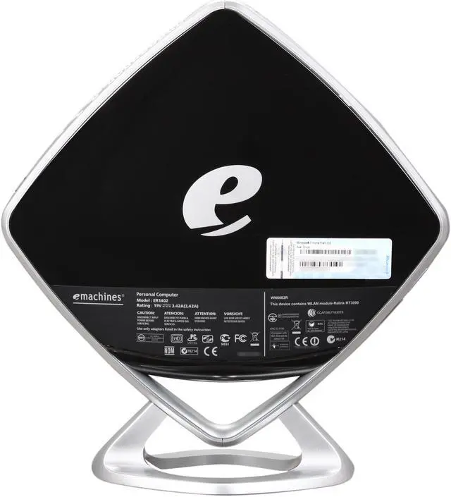 Alt view image 4 of 6 - eMachines Desktop PC mini-e ER1402-55 AMD Athlon II Neo K125 2GB DDR3 160GB HDD NVIDIA GeForce 9200 Windows 7 Home Premium 64-bit