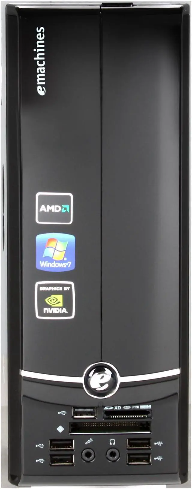 Alt view image 2 of 9 - eMachines Desktop PC EL1352-51 AMD Athlon II 170u 2GB DDR3 500GB HDD NVIDIA GeForce 6150 SE Windows 7 Home Premium 64-bit