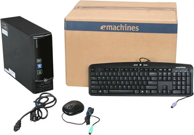 Alt view image 9 of 9 - eMachines Desktop PC EL1352-07E (L-PT.NC902.004) AMD Athlon II X2 220 4GB DDR3 500GB HDD NVIDIA GeForce 6150 SE Windows 7 Home Premium