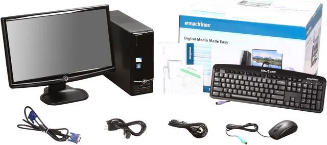 Alt view image 12 of 12 - eMachines Desktop PC EL1850G-42W (PV.NCK02.001) Intel Celeron E3400 2GB DDR3 320GB HDD Intel GMA X4500HD Windows 7 Home Premium