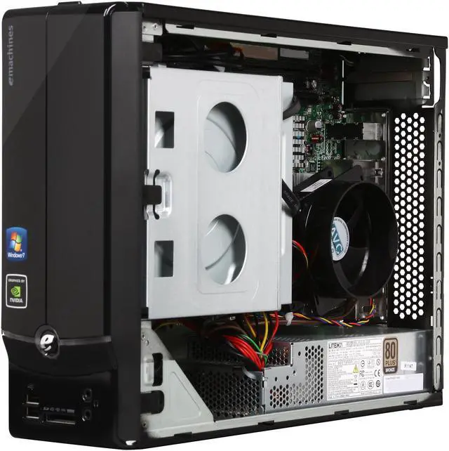 Alt view image 7 of 9 - eMachines Desktop PC EL1358G-51W AMD Athlon II X2 220 3GB DDR3 1TB HDD NVIDIA GeForce 6150 SE Windows 7 Home Premium