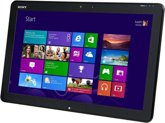 Alt view image 3 of 9 - Sony All-In-One PC VAIO SVJ20215CXB 1.70GHz 4GB DDR3 750GB HDD 20.0" Touchscreen Windows 8 64-bit