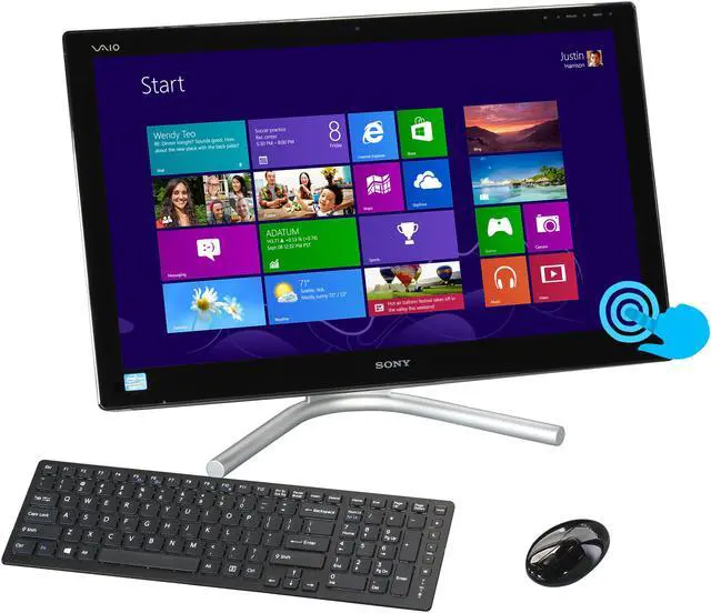 Main image of Sony All-In-One PC VAIO SVL24127CXB Intel Core i7-3630QM 8GB DDR3 2TB HDD 24" Touchscreen Windows 8 64-bit