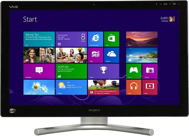 Alt view image 2 of 8 - Sony All-in-One PC VAIO L Series SVL24147CXB Intel Core i7-3630QM 8GB DDR3 2TB HDD 24" Touchscreen Windows 8 64-Bit