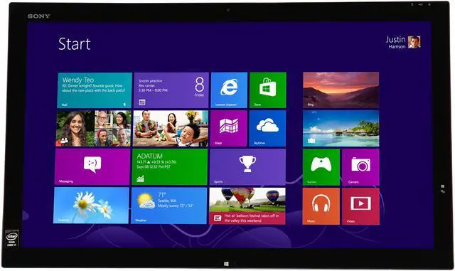 Alt view image 2 of 8 - Sony Desktop PC VAIO SVT21217CXB Intel Core i7-4500U 8GB DDR3 1TB with 8GB Hybrid HDD 21.5" Touchscreen Windows 8 64-bit