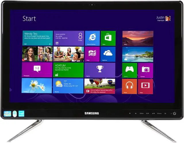 Alt view image 2 of 9 - Samsung All-in-One PC (A Grade Samsung Recertified) Series 5 DP500A2D-A02UB Intel Core i3-3220T 4GB DDR3 500GB HDD 21.5" Touchscreen Windows 8 64-Bit