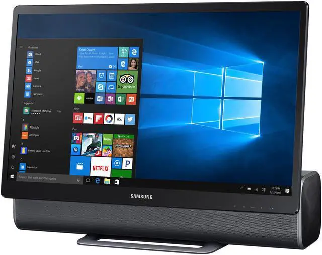 Alt view image 4 of 20 - Samsung All-in-One Computer DP710A4M-L01US Intel Core i5-7400T 12GB DDR4 1TB HDD 23.8" Touchscreen Windows 10 Home 64-Bit