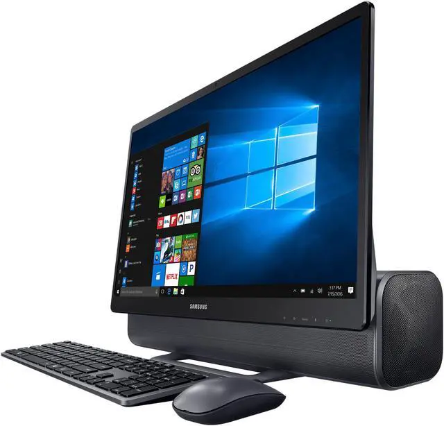 Alt view image 3 of 20 - Samsung All-in-One Computer DP710A4M-L01US Intel Core i5-7400T 12GB DDR4 1TB HDD 23.8" Touchscreen Windows 10 Home 64-Bit