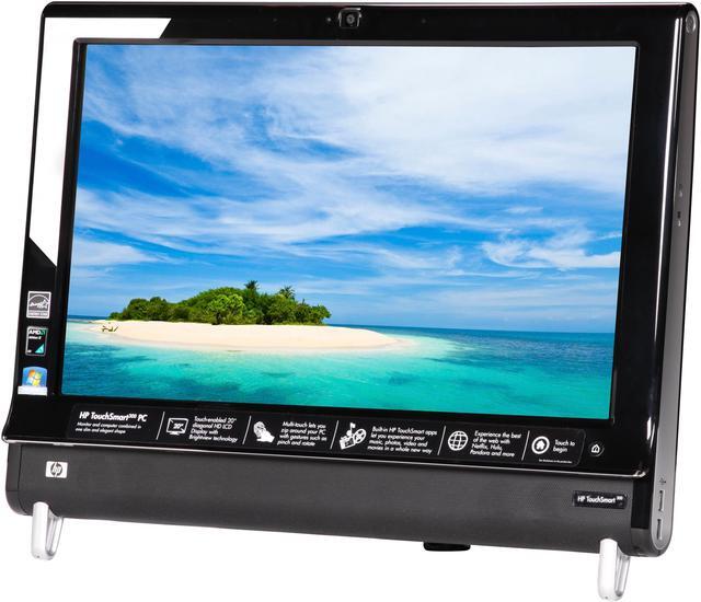Alt view image 3 of 7 - HP Desktop PC TouchSmart 300-1025 (NY537AA#ABA) AMD Athlon II X2 240e 4GB DDR3 640GB HDD 20.0" Touchscreen Windows 7 Home Premium 64-bit