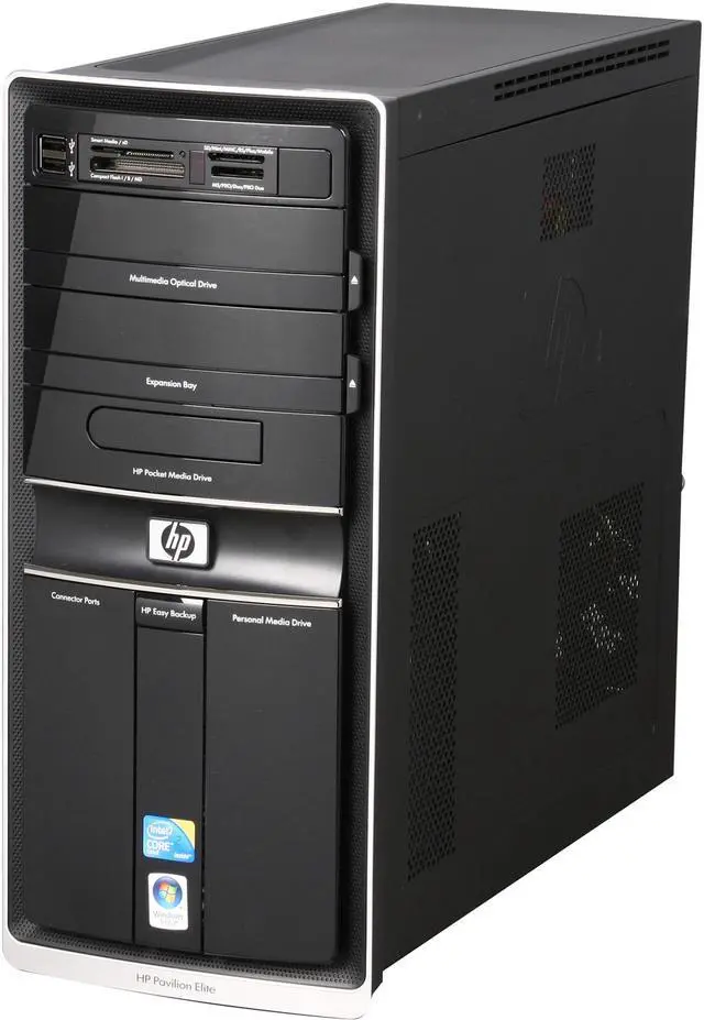 Alt view image 3 of 9 - HP Desktop PC Pavilion Elite E9107C(NP238AAR) Intel Core 2 Quad Q8200 8GB DDR3 750GB HDD ATI Radeon HD 4350 Windows Vista Home Premium 64-bit