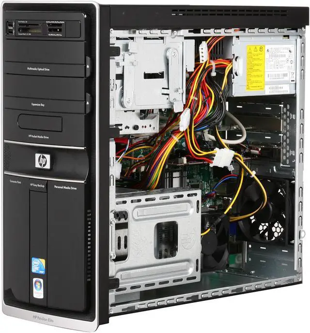 Alt view image 7 of 9 - HP Desktop PC Pavilion Elite E9107C(NP238AAR) Intel Core 2 Quad Q8200 8GB DDR3 750GB HDD ATI Radeon HD 4350 Windows Vista Home Premium 64-bit