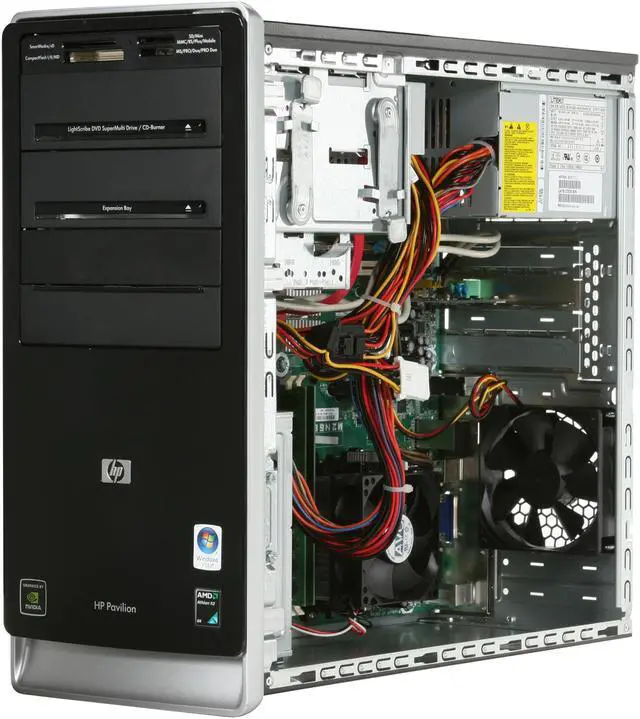 Alt view image 7 of 9 - HP Desktop PC Pavilion A6803W(NC890AAR) AMD Athlon X2 4850e 3GB DDR2 500GB HDD NVIDIA GeForce 6150 SE Windows Vista Home Premium 32-bit