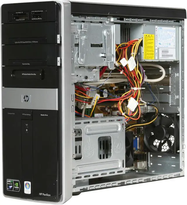 Alt view image 7 of 9 - HP Desktop PC Pavilion M9402F(FQ512AAR#ABA) AMD Phenom X4 9650 7GB DDR2 640GB HDD NVIDIA GeForce 6150 SE Windows Vista Home Premium 64-bit