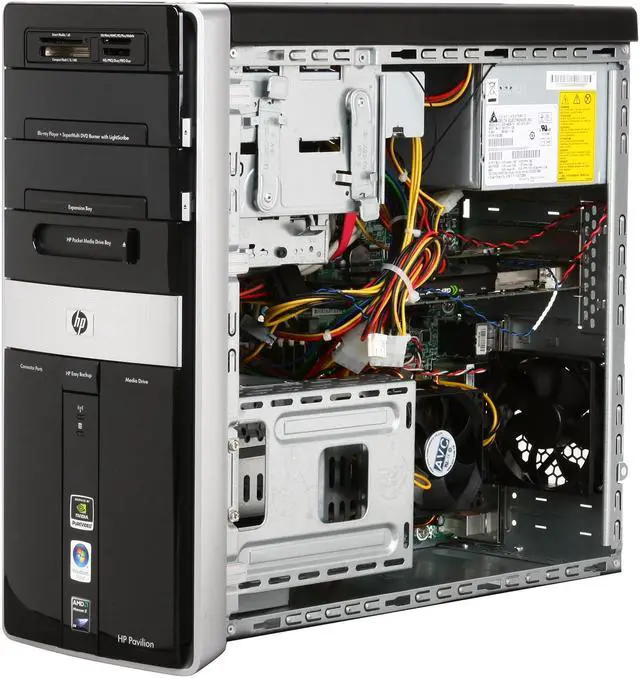 Alt view image 7 of 9 - HP Desktop PC Pavilion Elite M9660F(NP102AAR#ABA) AMD Phenom II X4 940 8GB DDR2 750GB HDD NVIDIA GeForce 9800 GT Windows Vista Home Premium 64-bit