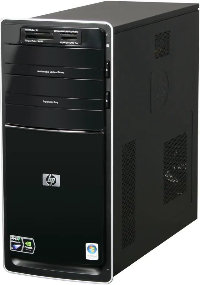 Alt view image 3 of 10 - HP Desktop PC Pavilion P6130Y(NY464AAR#ABA) AMD Phenom X4 9750 8GB DDR2 750GB HDD NVIDIA GeForce 9100 Windows Vista Home Premium 64-bit