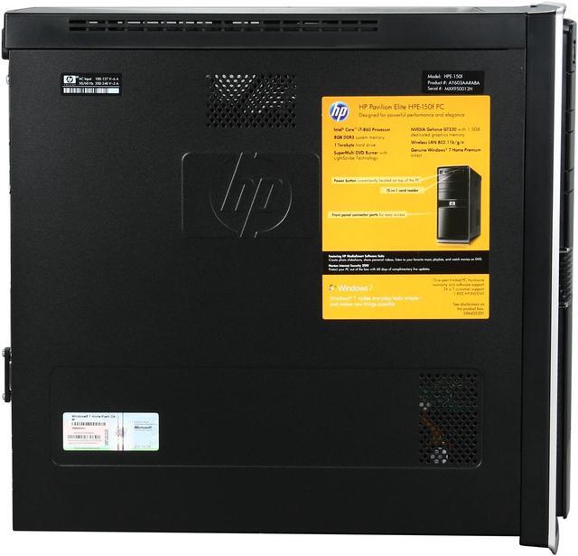 Alt view image 4 of 9 - HP Desktop PC Pavilion Elite HPE-150F(AY603AA#ABA) Intel Core i7-860 8GB DDR3 1TB HDD NVIDIA GeForce GT 230 Windows 7 Home Premium 64-bit