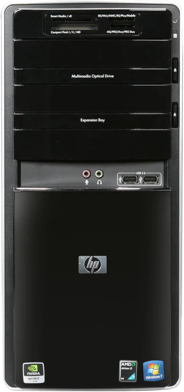 Alt view image 2 of 9 - HP Desktop PC Pavilion P6210Y(NY545AAR) AMD Athlon II X4 620 6GB DDR2 640GB HDD NVIDIA GeForce 9100 Windows 7 Home Premium 64-bit