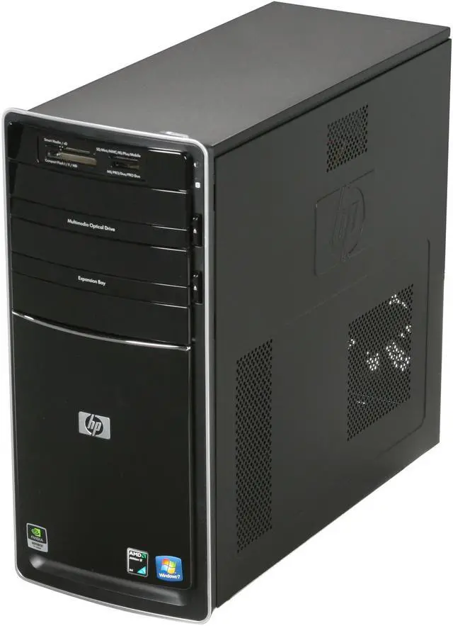 Alt view image 3 of 9 - HP Desktop PC Pavilion P6210Y(NY545AAR) AMD Athlon II X4 620 6GB DDR2 640GB HDD NVIDIA GeForce 9100 Windows 7 Home Premium 64-bit