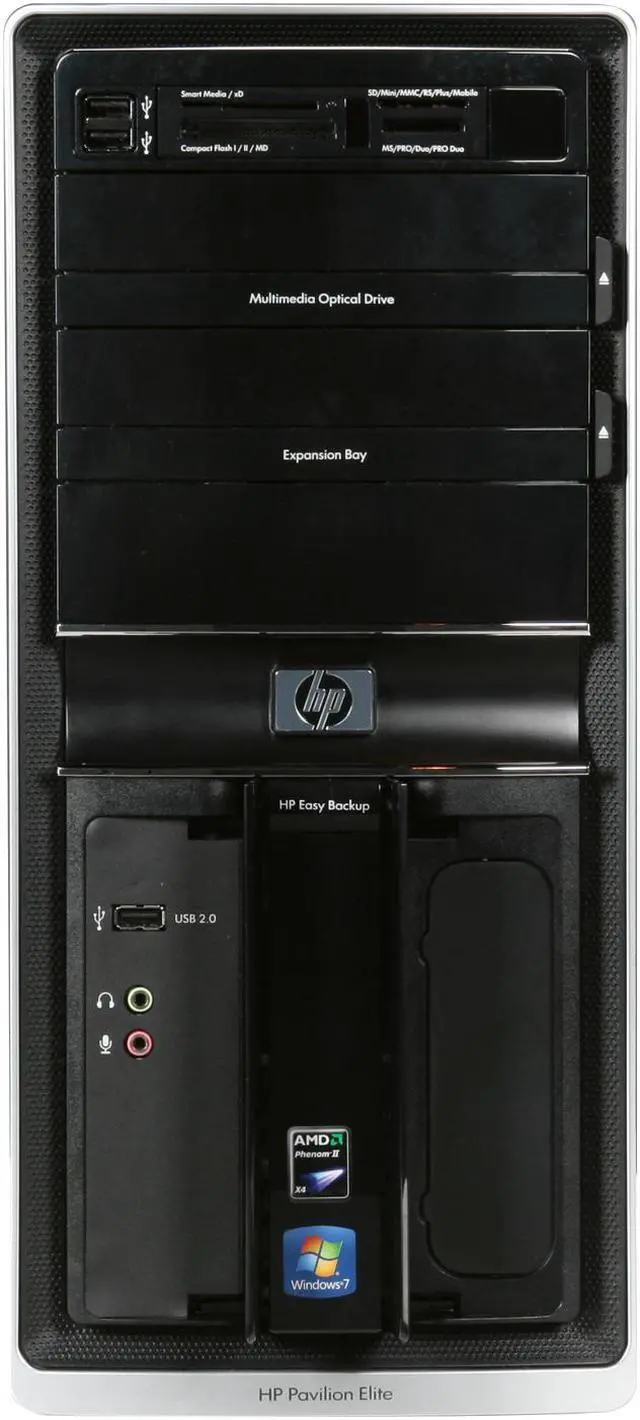 Alt view image 2 of 9 - HP Desktop PC Pavilion Elite E9220Y(NY553AAR) AMD Phenom II X4 910 8GB DDR3 1TB HDD ATI Radeon HD 4350 Windows 7 Home Premium 64-bit