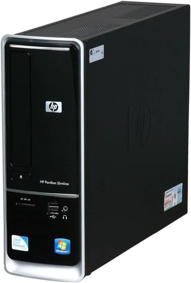 Alt view image 2 of 12 - HP Desktop PC Pavilion Slimline S5212Y(VT493AAR#ABA) Intel Pentium E5200 3GB DDR2 320GB HDD Intel GMA 3100 Windows 7 Home Premium 64-bit