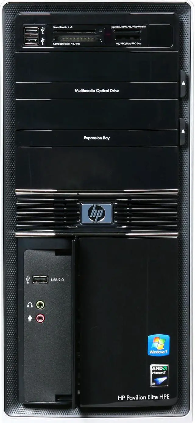 Alt view image 2 of 10 - HP Desktop PC Pavilion Elite HPE-210F AMD Phenom II X4 945 8GB DDR3 1TB HDD ATI Radeon HD 5450 Windows 7 Home Premium 64-bit