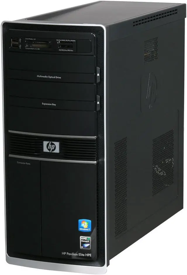 Alt view image 3 of 10 - HP Desktop PC Pavilion Elite HPE-210F AMD Phenom II X4 945 8GB DDR3 1TB HDD ATI Radeon HD 5450 Windows 7 Home Premium 64-bit