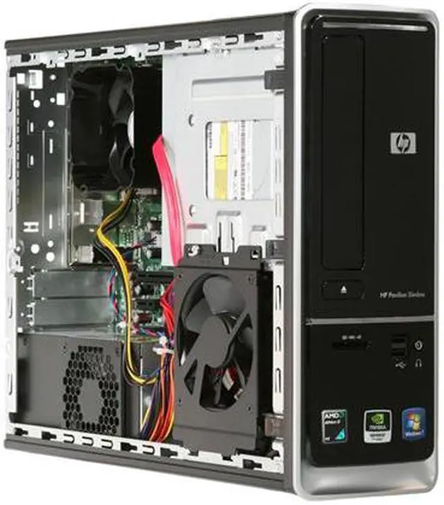 Alt view image 7 of 9 - HP Desktop PC Pavilion Slimline S5510F (BQ466AA#ABA) AMD Athlon II X2 240 3GB DDR2 640GB HDD NVIDIA GeForce 6150 SE Windows 7 Home Premium 64-bit