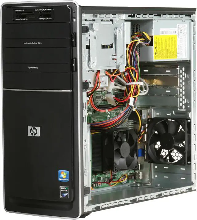 Alt view image 7 of 9 - HP Desktop PC Pavilion P6230Y(NY549AAR) AMD Phenom II X4 810 8GB DDR3 750GB HDD ATI Radeon HD 4200 Windows 7 Home Premium 64-bit