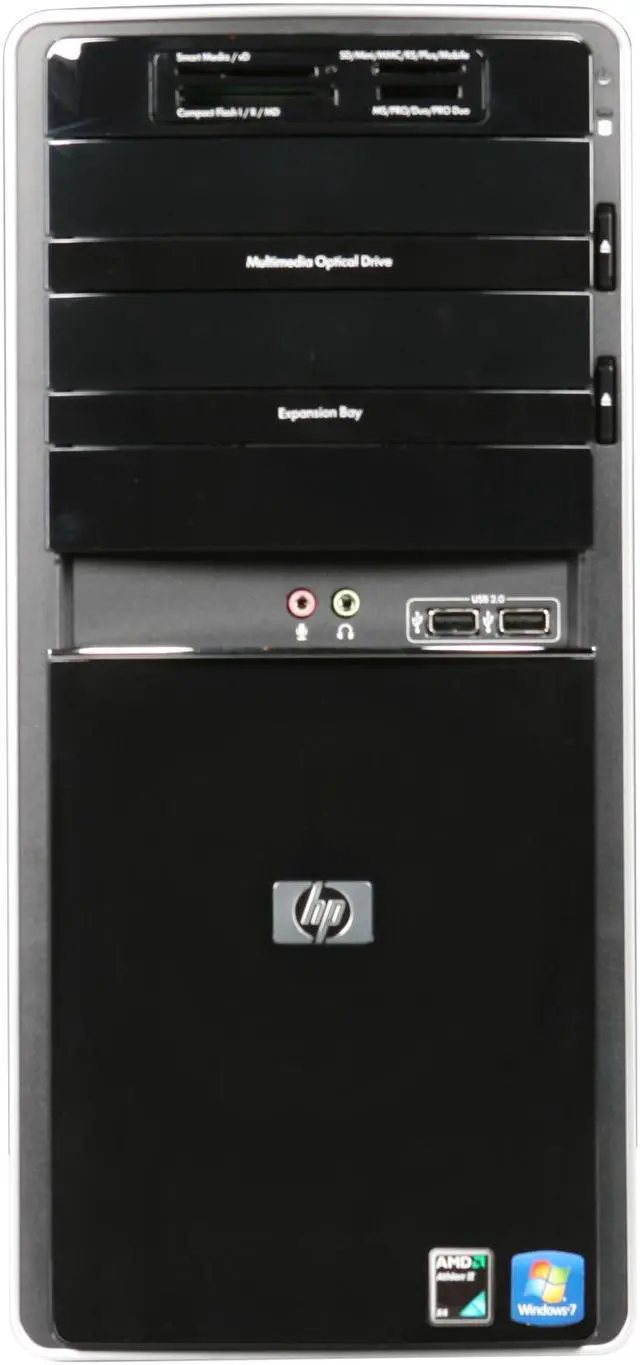 Alt view image 2 of 9 - HP Desktop PC Pavilion P6520F AMD Athlon II X4 635 6GB DDR3 1TB HDD ATI Radeon HD 4200 Windows 7 Home Premium 64-bit