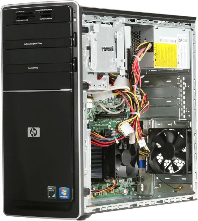 Alt view image 7 of 9 - HP Desktop PC Pavilion P6520F AMD Athlon II X4 635 6GB DDR3 1TB HDD ATI Radeon HD 4200 Windows 7 Home Premium 64-bit