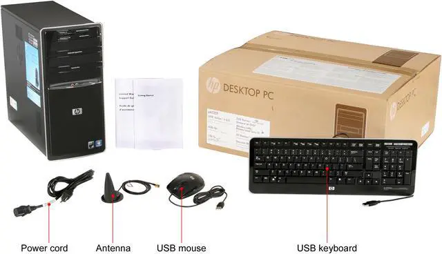 Alt view image 9 of 9 - HP Desktop PC Pavilion P6520F AMD Athlon II X4 635 6GB DDR3 1TB HDD ATI Radeon HD 4200 Windows 7 Home Premium 64-bit