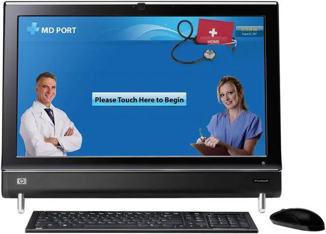 Alt view image 2 of 2 - HP All-in-One PC TouchSmart Business 9100 (AZ525AW#ABA) Intel Core 2 Duo T6570 4GB DDR3 320GB HDD 23" Windows 7 Professional