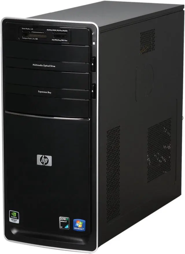 Alt view image 3 of 9 - HP Desktop PC Pavilion P6313W(AY633AAR#ABA) AMD Athlon II X2 215 5GB DDR3 640GB HDD NVIDIA GeForce 9100 Windows 7 Home Premium 64-bit
